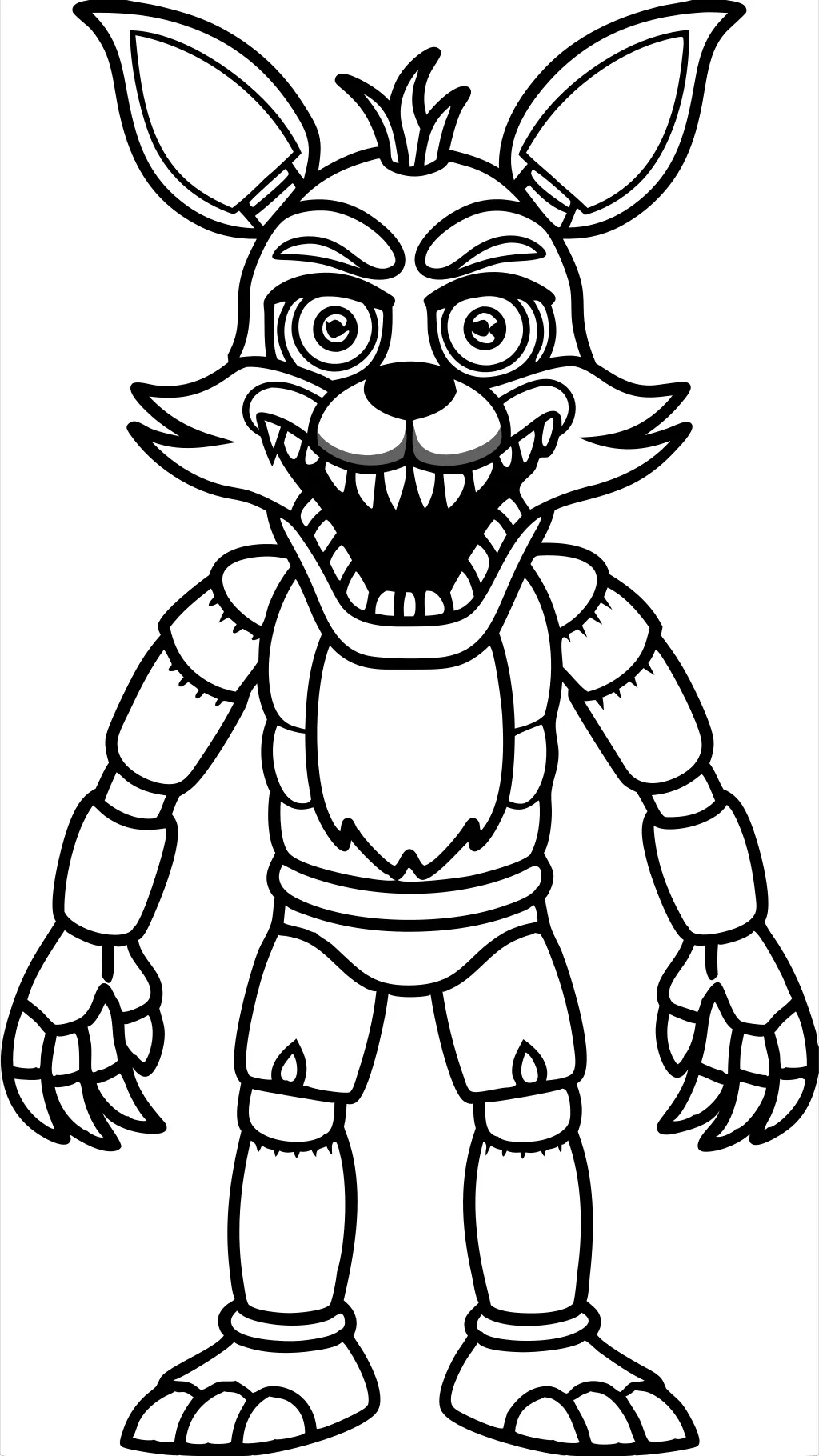 nightmare foxy coloring pages